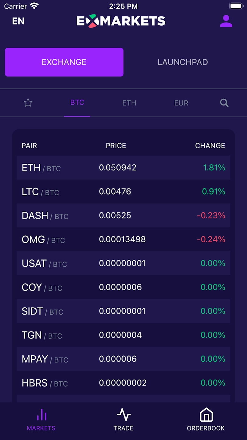 ExMarkets Ekran Görüntüsü 0