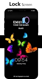 Black Emui Theme for Huawei スクリーンショット 0