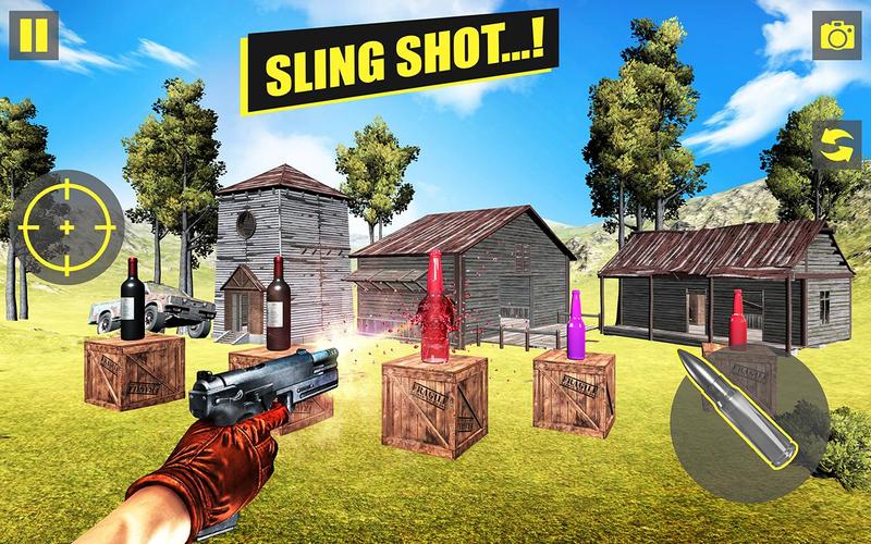 Real 3D Bottle Shooting Game Скриншот 0