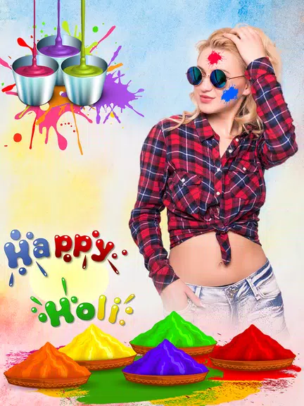 Happy Holi Video Maker Captura de pantalla 0