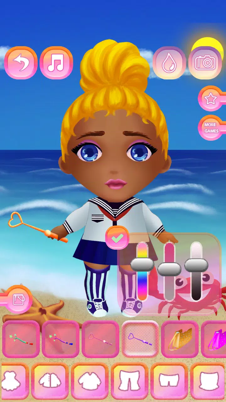 Cute Dolls: Dress Up for Girls ဖန်သားပြင်ဓာတ်ပုံ 1