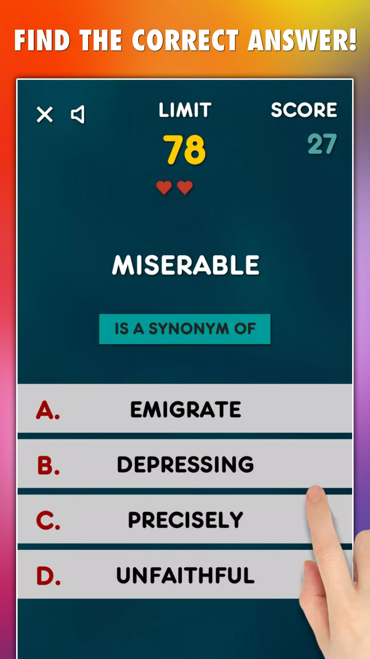 Synonyms Game Скриншот 0