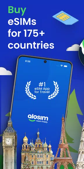 aloSIM - eSIM Travel Sim Card স্ক্রিনশট 0