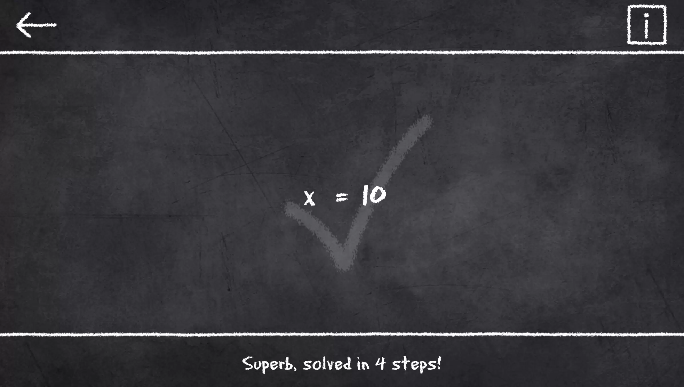 x=1: Learn to solve equations Captura de tela 0