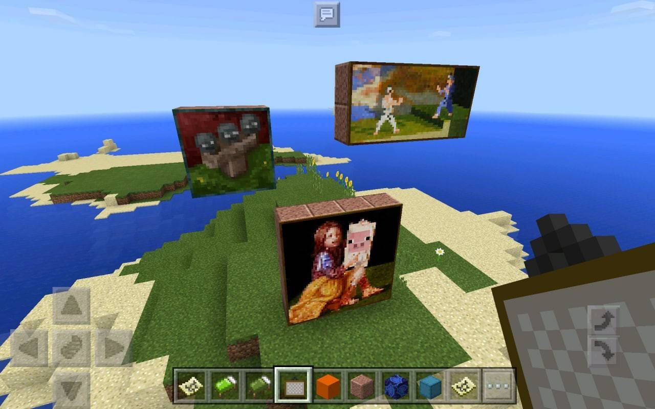 Schilderijen in Miinecraft