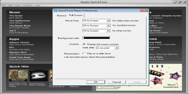 QuickTime Tangkapan skrin 1