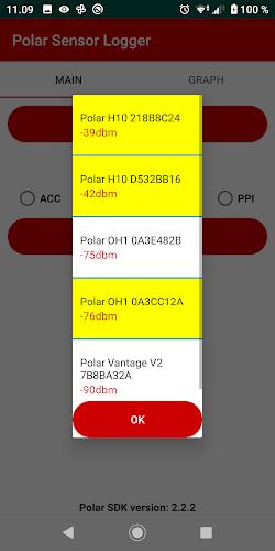 Polar Sensor Logger Schermafbeelding 1