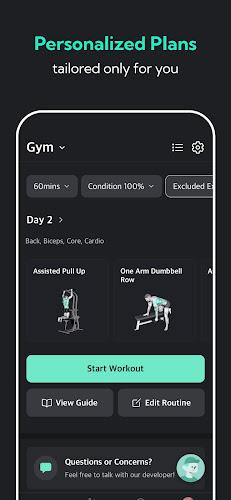 Planfit AI Gym Workout Plans Captura de tela 3