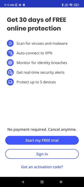 McAfee Security: Antivirus VPN 스크린샷 1