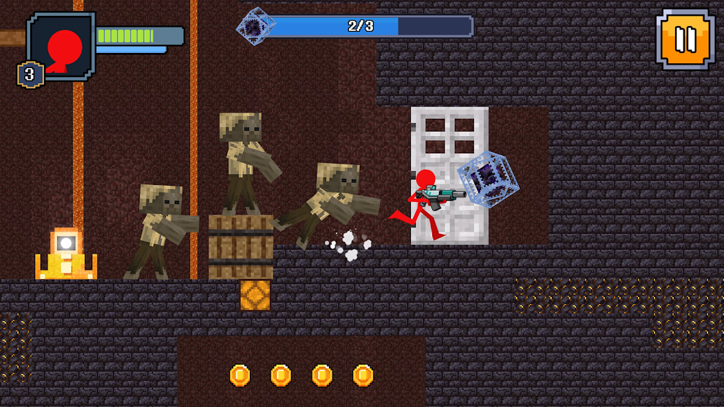 Red Stickman in Craft World Mod ภาพหน้าจอ 2