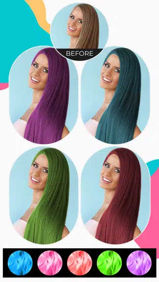 Hair Color Changer Editor Скриншот 1