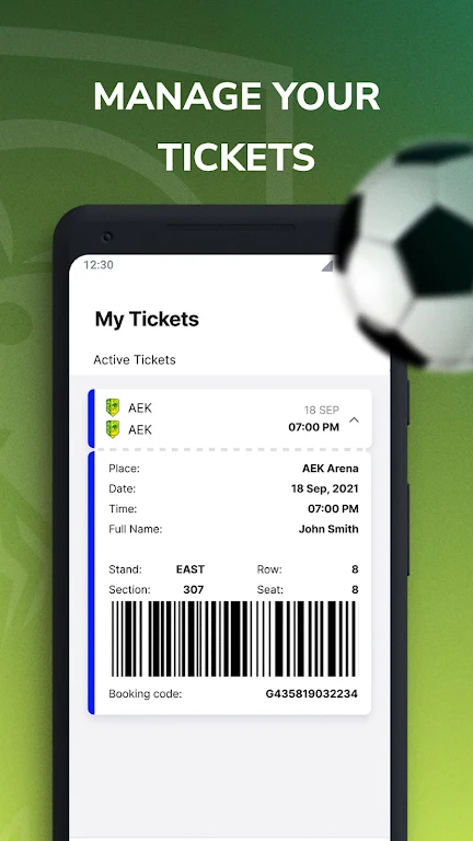 Aek tickets Capture d'écran 2