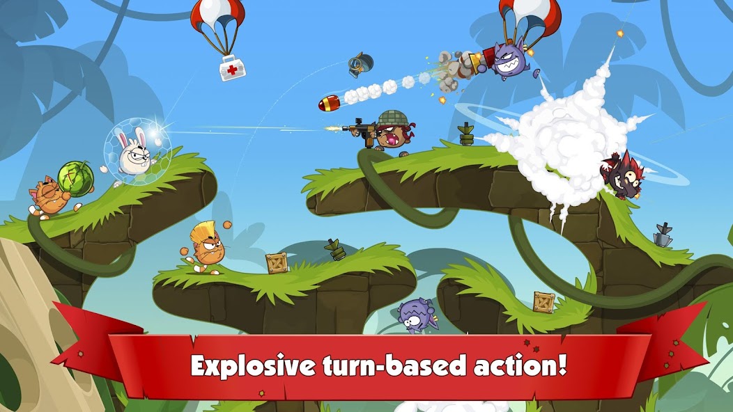 Wormix: PvP Tactical Shooter Mod ဖန်သားပြင်ဓာတ်ပုံ 0