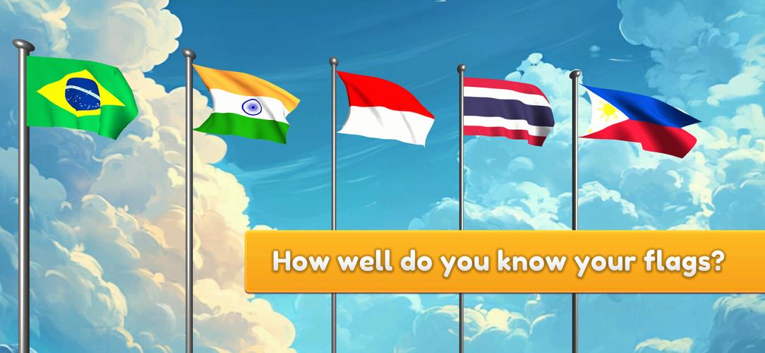 Flag Naming Trivia Guess Quiz स्क्रीनशॉट 1