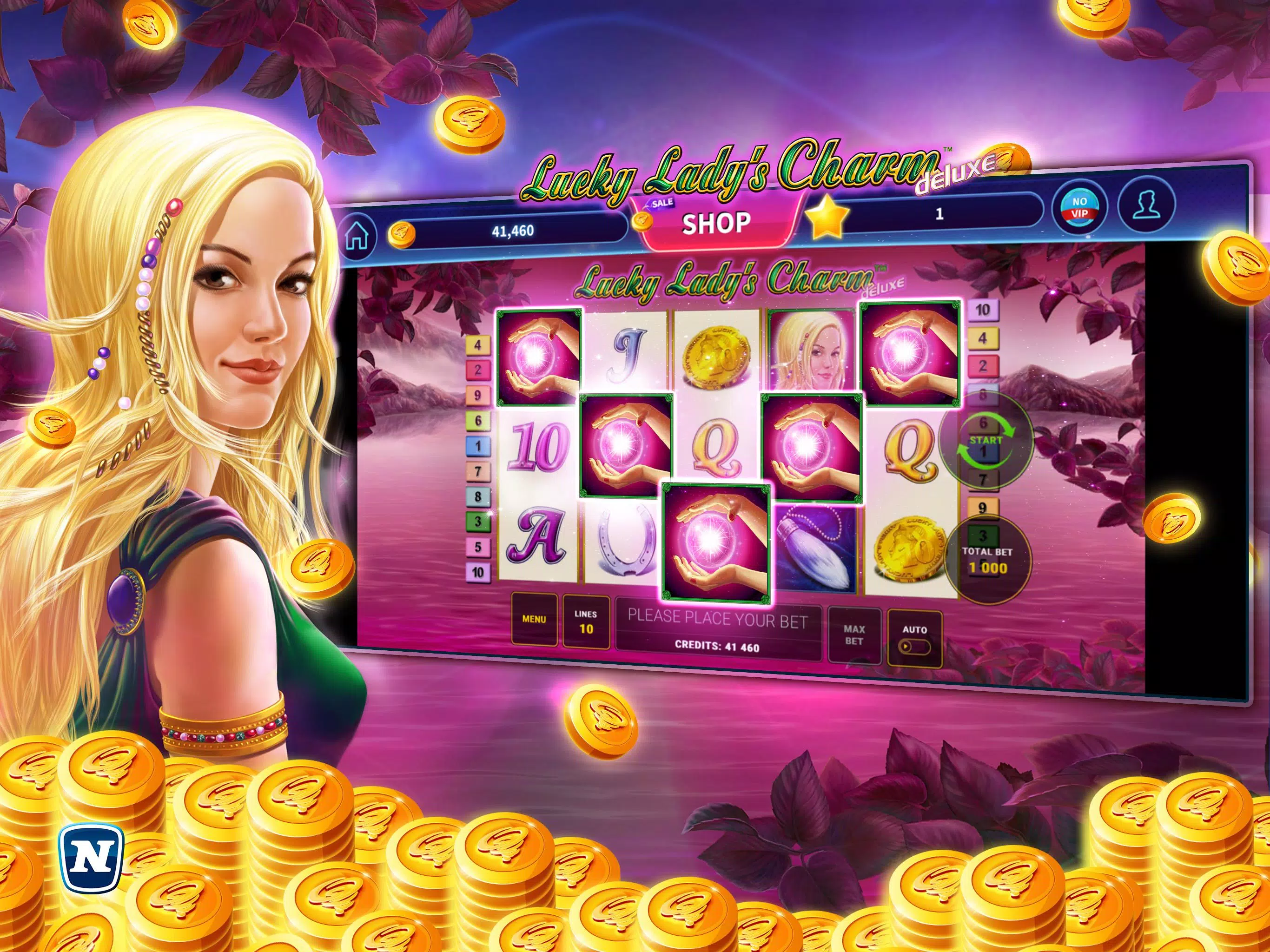 Lucky Lady's Charm Deluxe Slot Screenshot 3