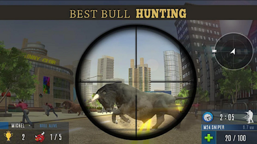 Angry Bull Attack Shooting Ảnh chụp màn hình 1