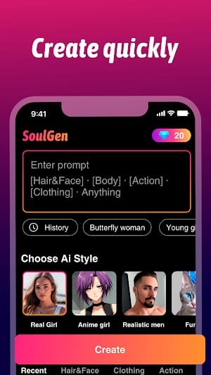 SoulGen AI Ảnh chụp màn hình 3