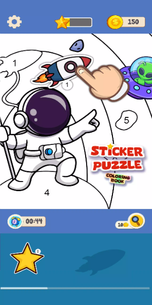 Sticker Puzzle - Coloring Book Capture d'écran 0