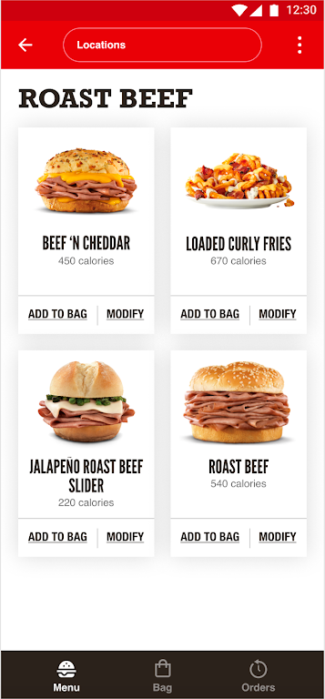 Arby's Fast Food Sandwiches Ekran Görüntüsü 1