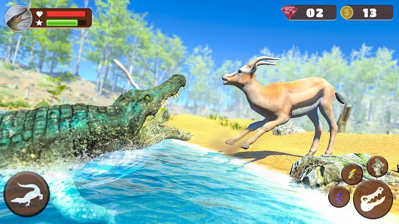 Wild Crocodile Family Sim Game Captura de tela 2