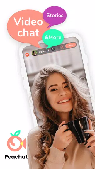 Peachat - Live Video Chat ဖန်သားပြင်ဓာတ်ပုံ 0