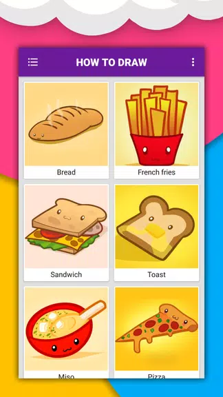 How to draw cute food by steps Tangkapan skrin 2