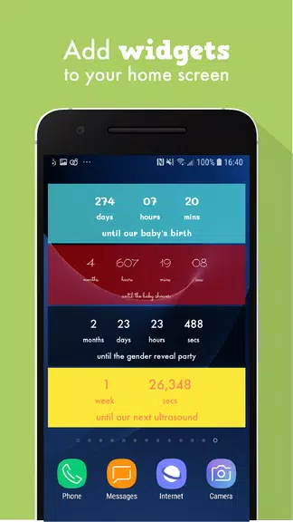 Baby Countdown Widget ဖန်သားပြင်ဓာတ်ပုံ 3