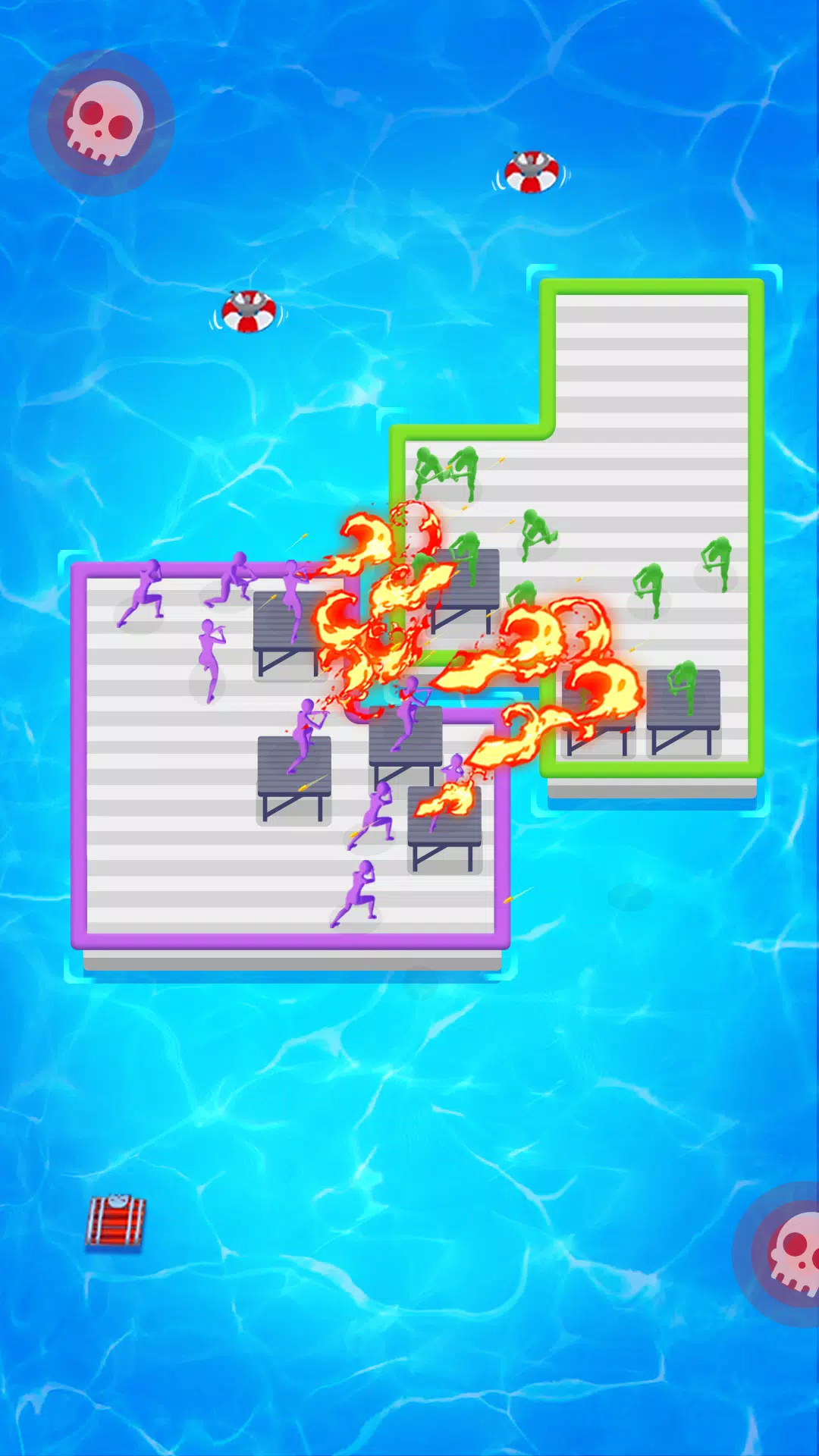 Raft Defense: Crazy Sea Battle Ảnh chụp màn hình 1