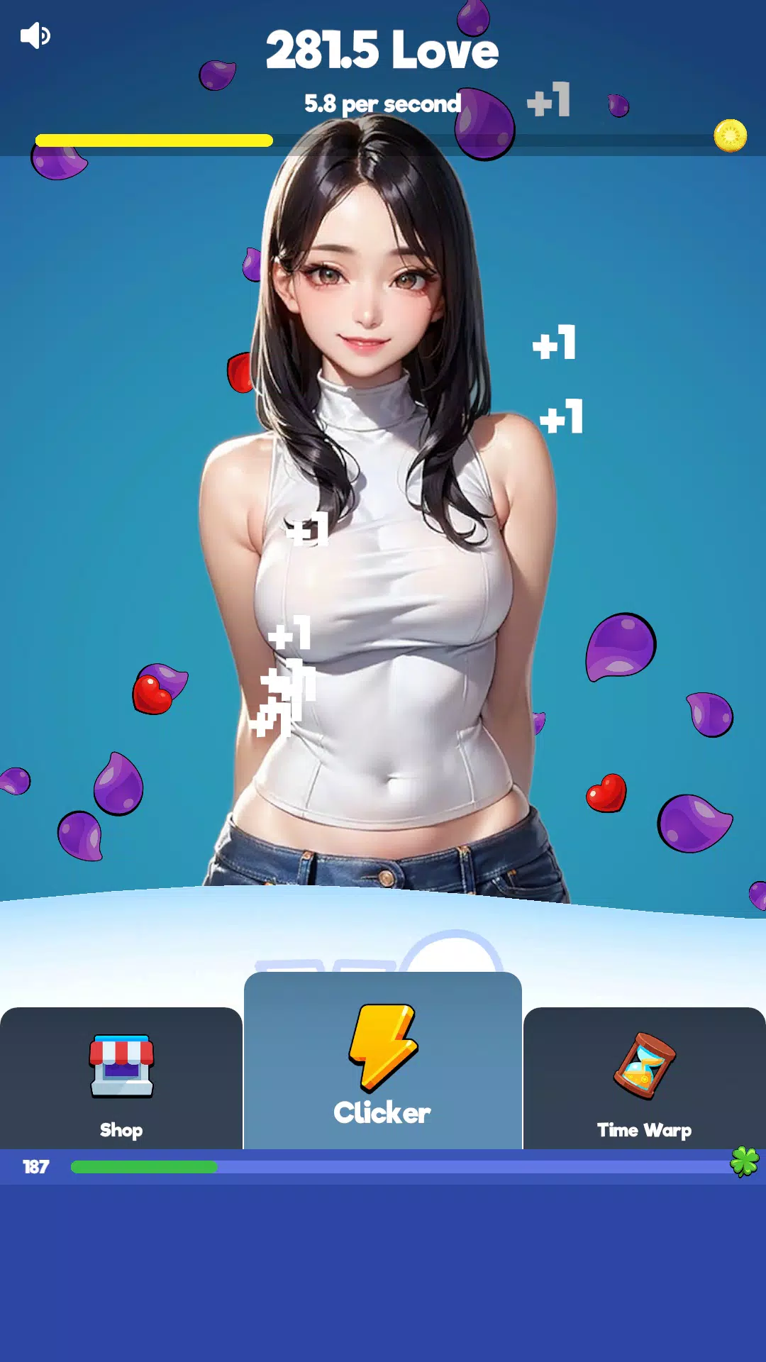 Sexy touch girls: idle clicker Captura de tela 0