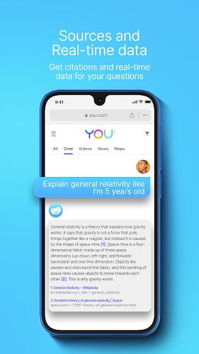 You.com — Personalized AI Chat Schermafbeelding 1