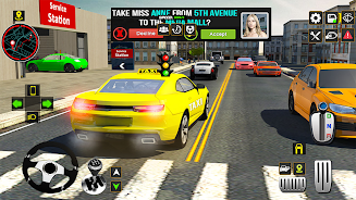 US Taxi Car Driving Games Schermafbeelding 0