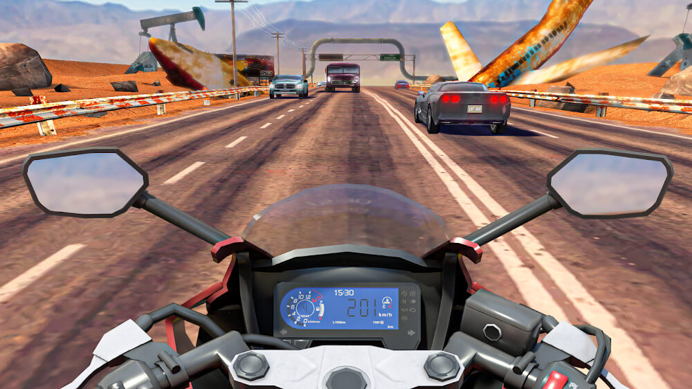 Moto Rider GO: Highway Traffic Mod ဖန်သားပြင်ဓာတ်ပုံ 0