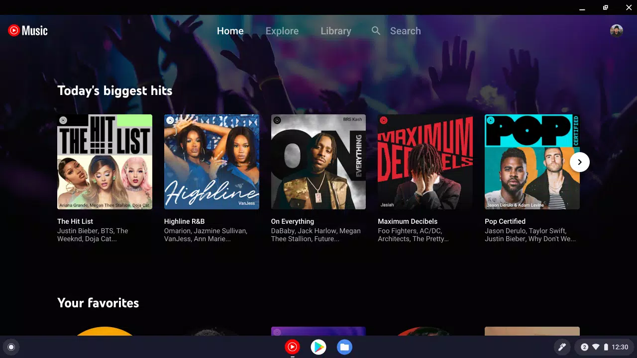 YouTube Music for Chromebook Capture d'écran 0