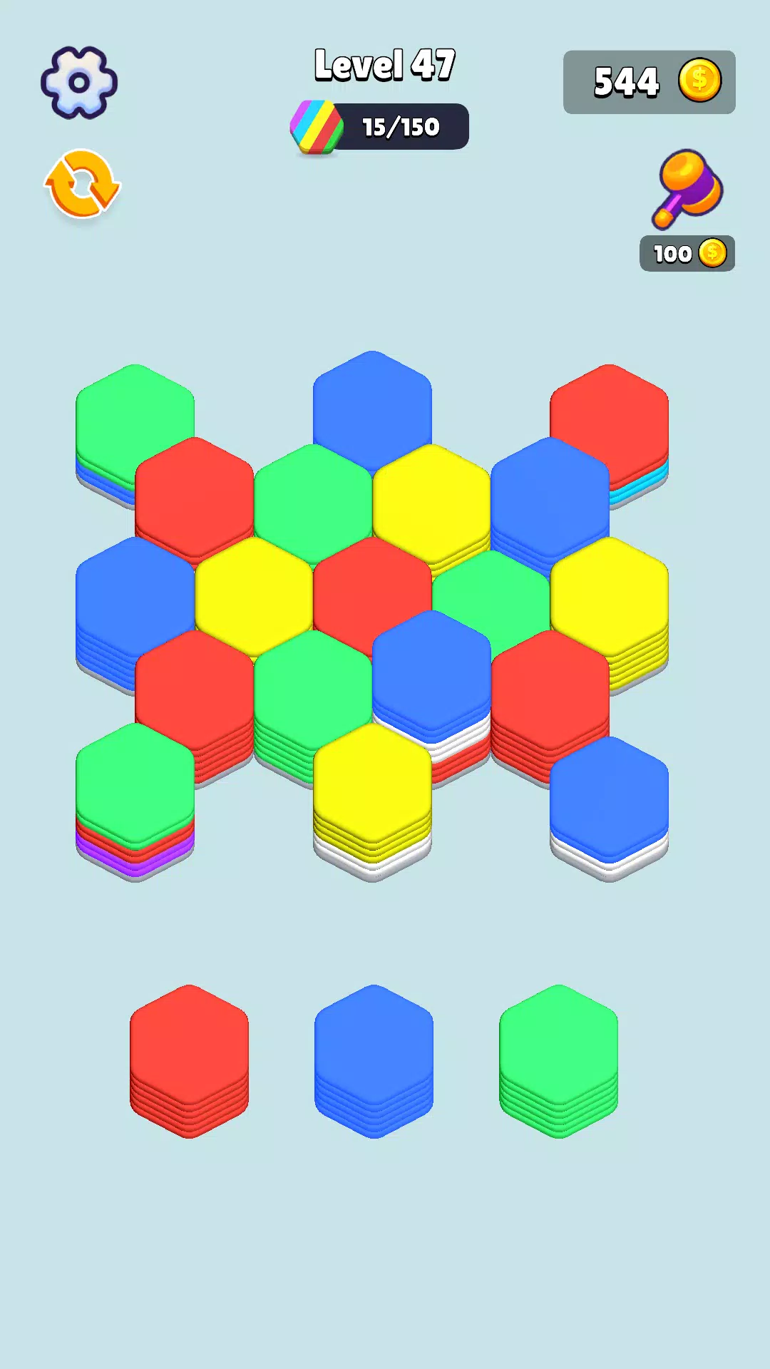 Stack Hexa Sort: Puzzle Match ภาพหน้าจอ 0