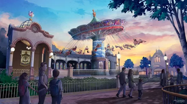 Konzeptkunst des World-Premiere-Eingangs in Disney Adventure World