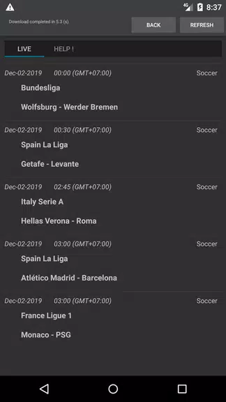 Sport Schedule Tangkapan skrin 0