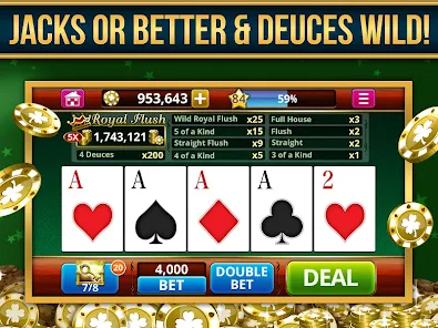 Video Poker Play Poker Offline Captura de pantalla 1