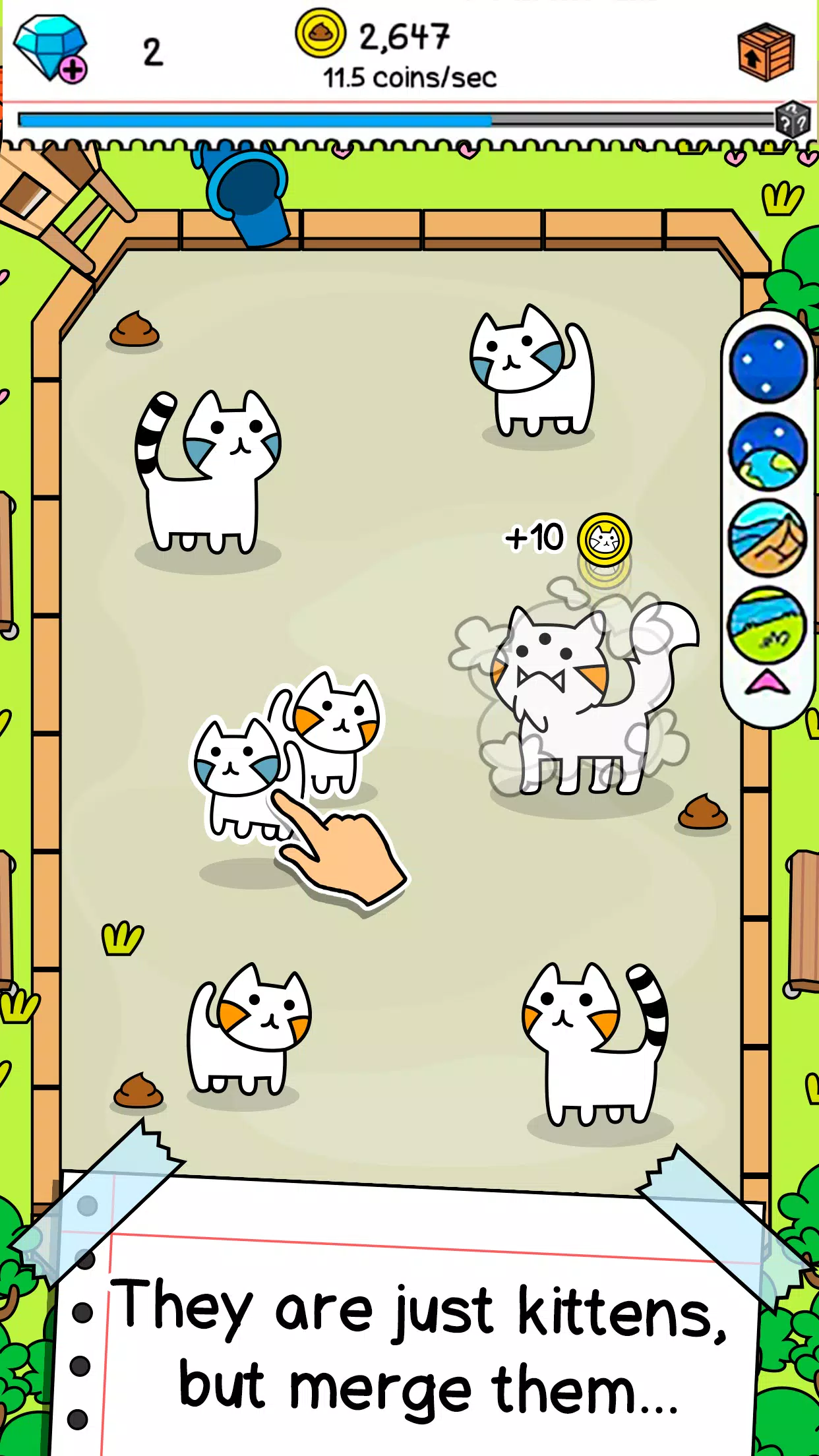 Cat Evolution: Merge Animals Screenshot 0