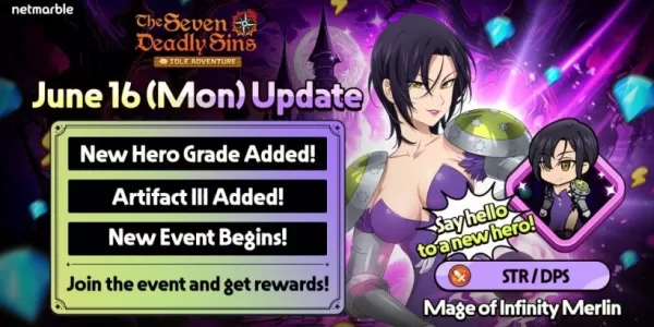 Mage of Infinity Merlin Joins Seven Deadly Sins Idle Adventure