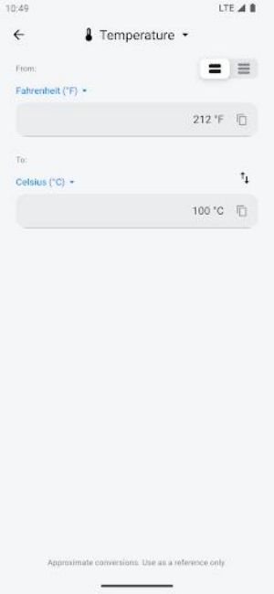 Schermata Unit Converter - AUC 2