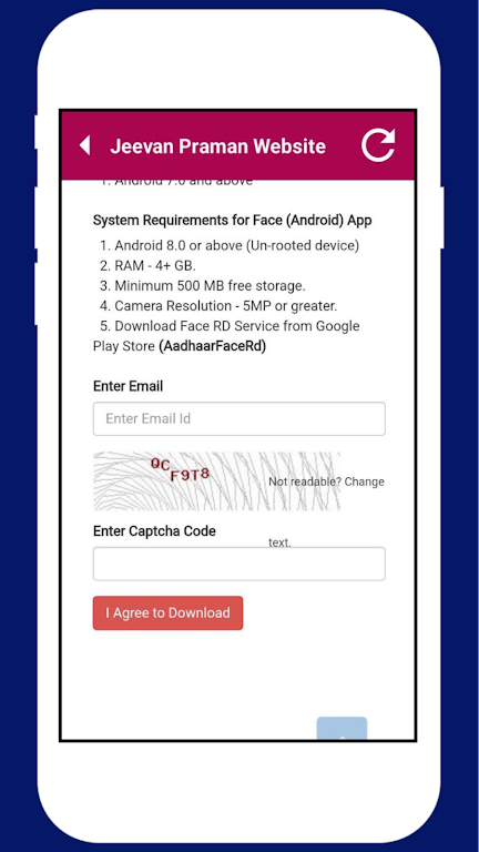 Aadhar Face Rd Authentication Zrzut ekranu 0