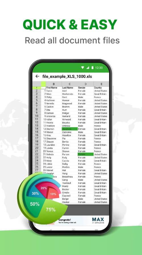 XLSX Reader Ekran Görüntüsü 0