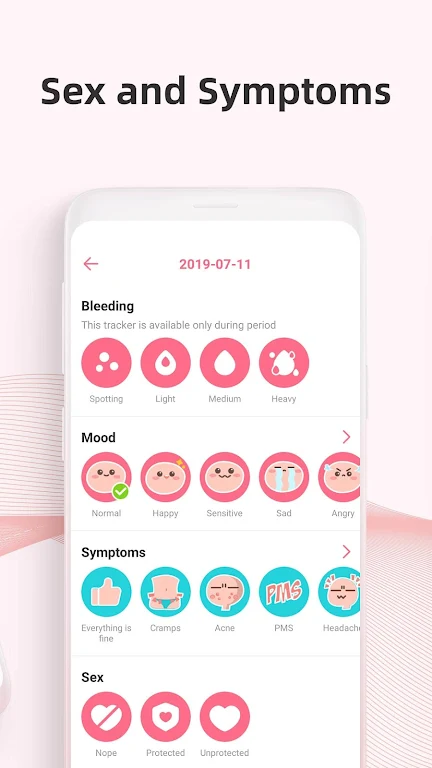 Schermata PinkBird Period Tracker 2