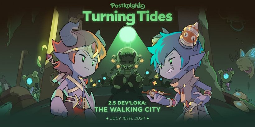 L'histoire épique de Postknight 2 \ pour continuer avec la prochaine mise à jour qui explore Dev \ 'Loka: The Walking City