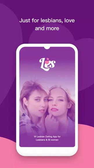 Les: Lesbian Dating & Chat App Captura de tela 0