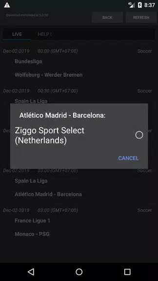 Sport Schedule Tangkapan skrin 1
