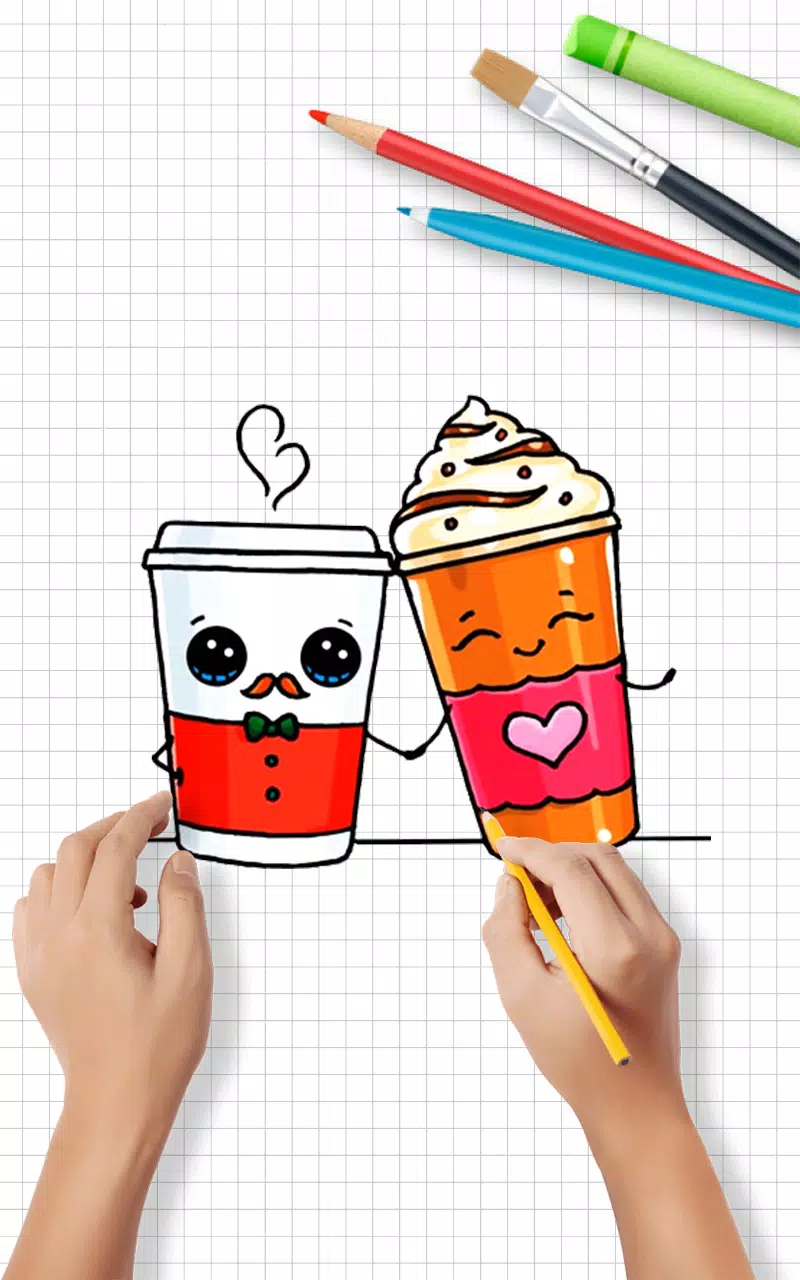 Draw Cute Drinks स्क्रीनशॉट 0