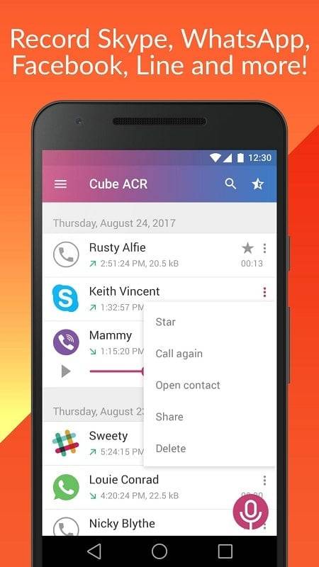 Call Recorder - Cube ACR Screenshot 1