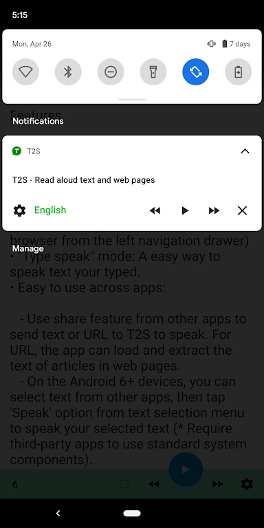 T2S: Text to Voice/Read Aloud Screenshot 3