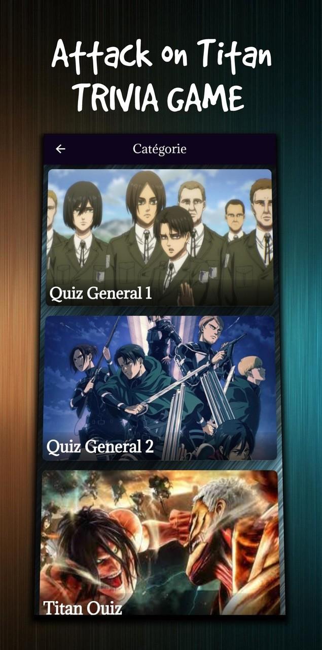 attack on titan character quiz Ảnh chụp màn hình 0